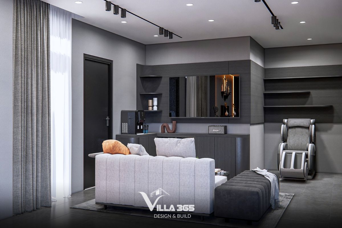 Tầng trệt dành cho công việc và tiếp khách, những tầng trên dành cho nghỉ ngơi – cách phân chia theo chiều đứng giúp Dual Villa giữ được sự riêng tư trong một ngôi nhà đa chức năng 