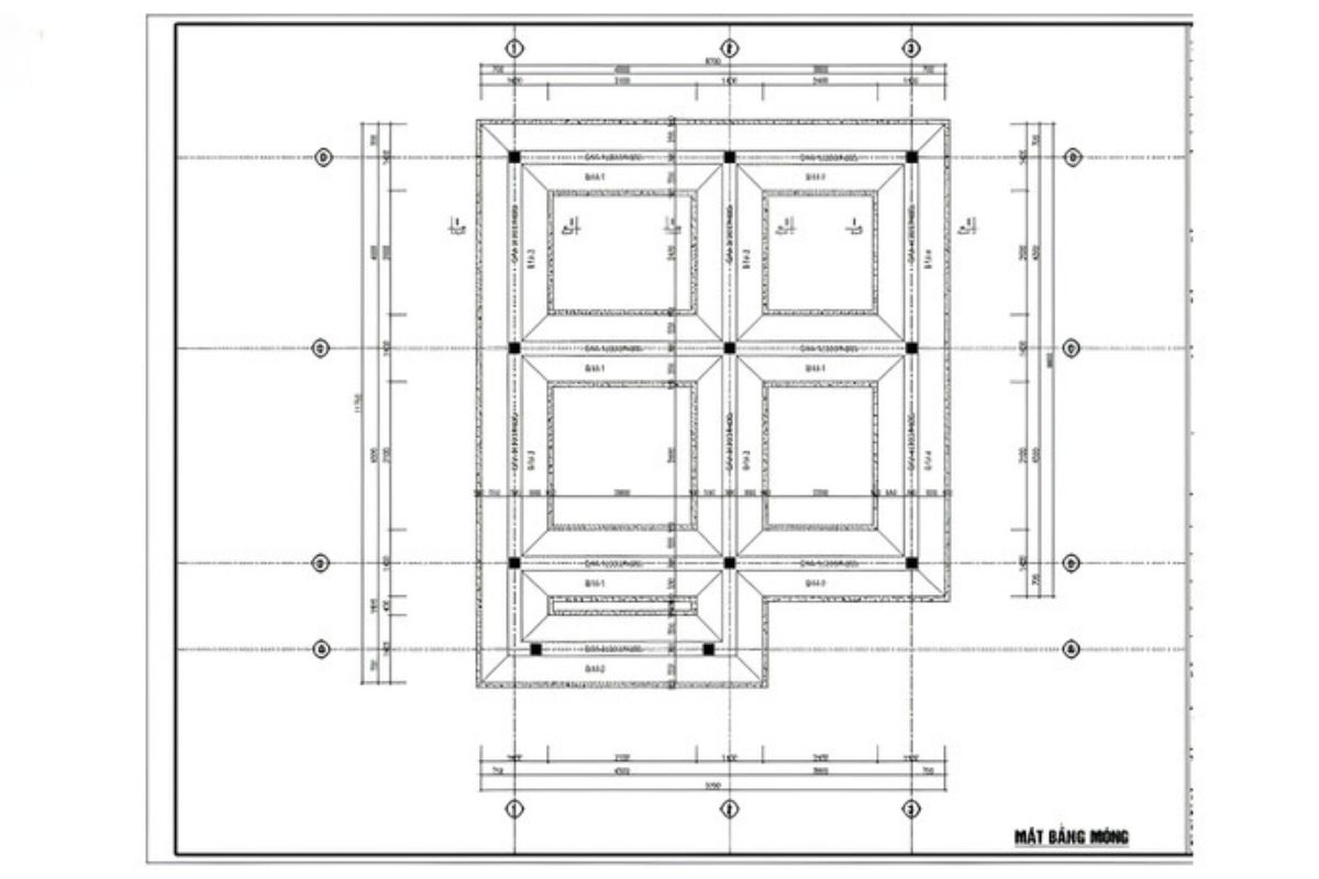 Móng Băng Là Gì? Cấu Tạo, Bố Trí Thép & Quy Trình Thi Công Chuẩn Kỹ Thuật 5 Cốt thép bản móng, thép dầm, thép đai và thép chờ cần được bố trí đúng bản vẽ để đảm bảo khả năng chịu lực của móng băng nhà dân (Ảnh: Sưu tầm)