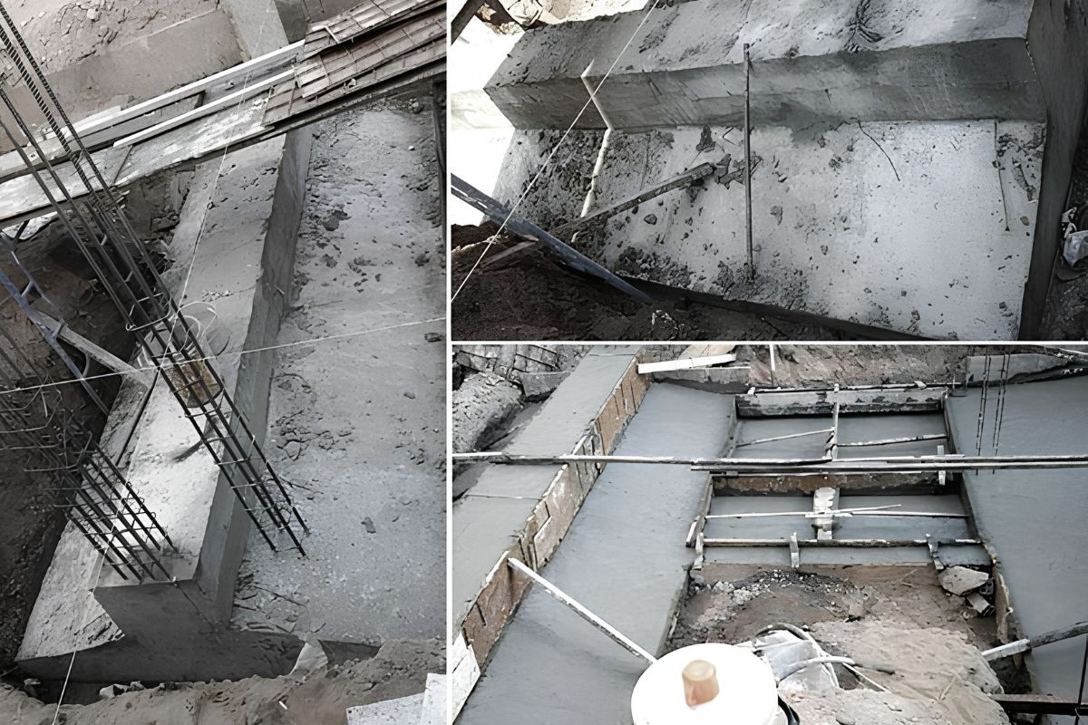 Móng Băng Là Gì? Cấu Tạo, Bố Trí Thép & Quy Trình Thi Công Chuẩn Kỹ Thuật 7 Bê tông lót tạo mặt bằng ổn định, hỗ trợ bảo vệ cốt thép và chuẩn bị cho các bước thi công móng tiếp theo (Ảnh: Sưu tầm)