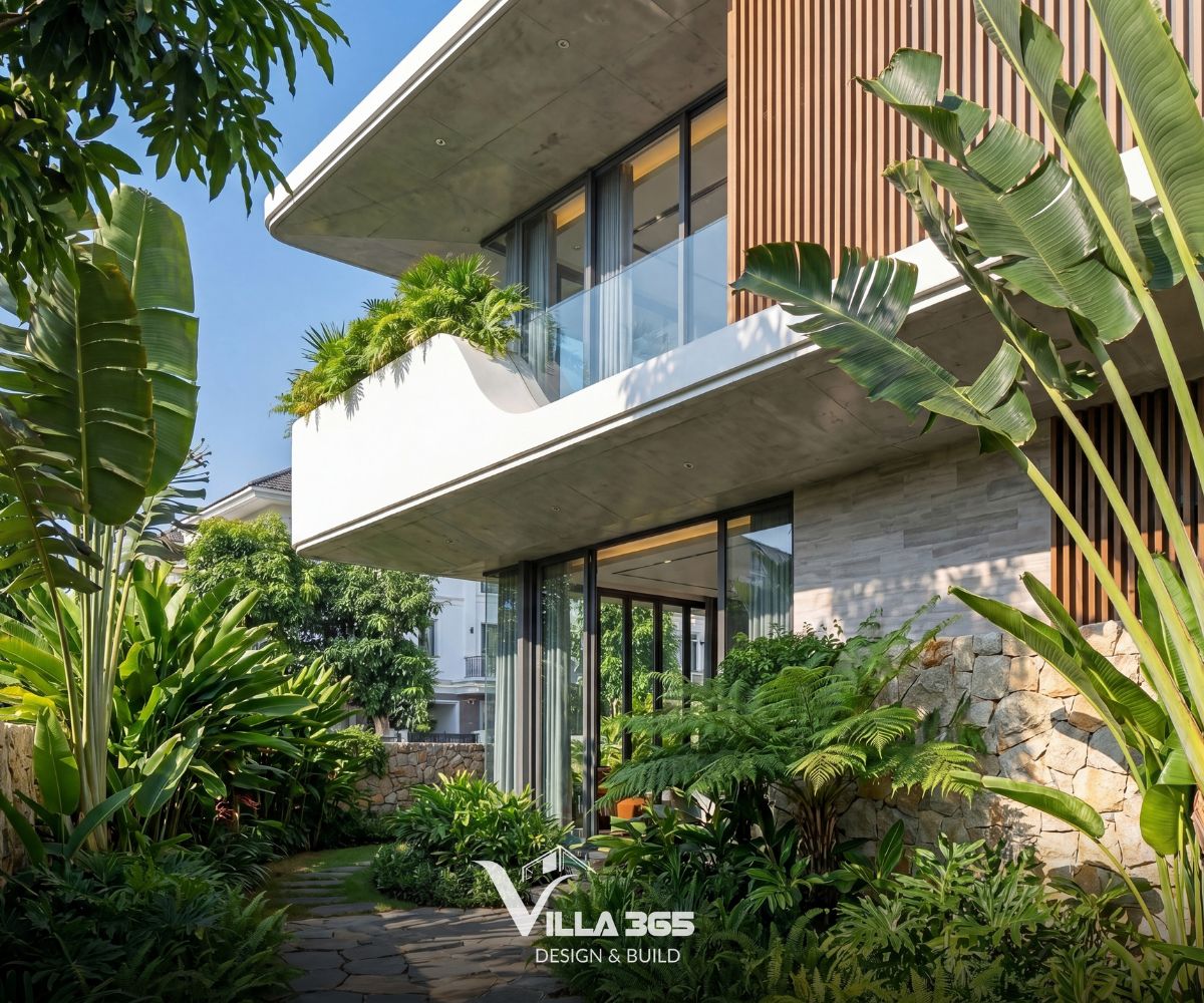 Ribbon Villa - Những đường cong dẫn lối gió trời và ánh sáng 8 Phía sau lớp vỏ giàu tính tạo hình là một ngôi nhà mở ra với gió trời, ánh sáng