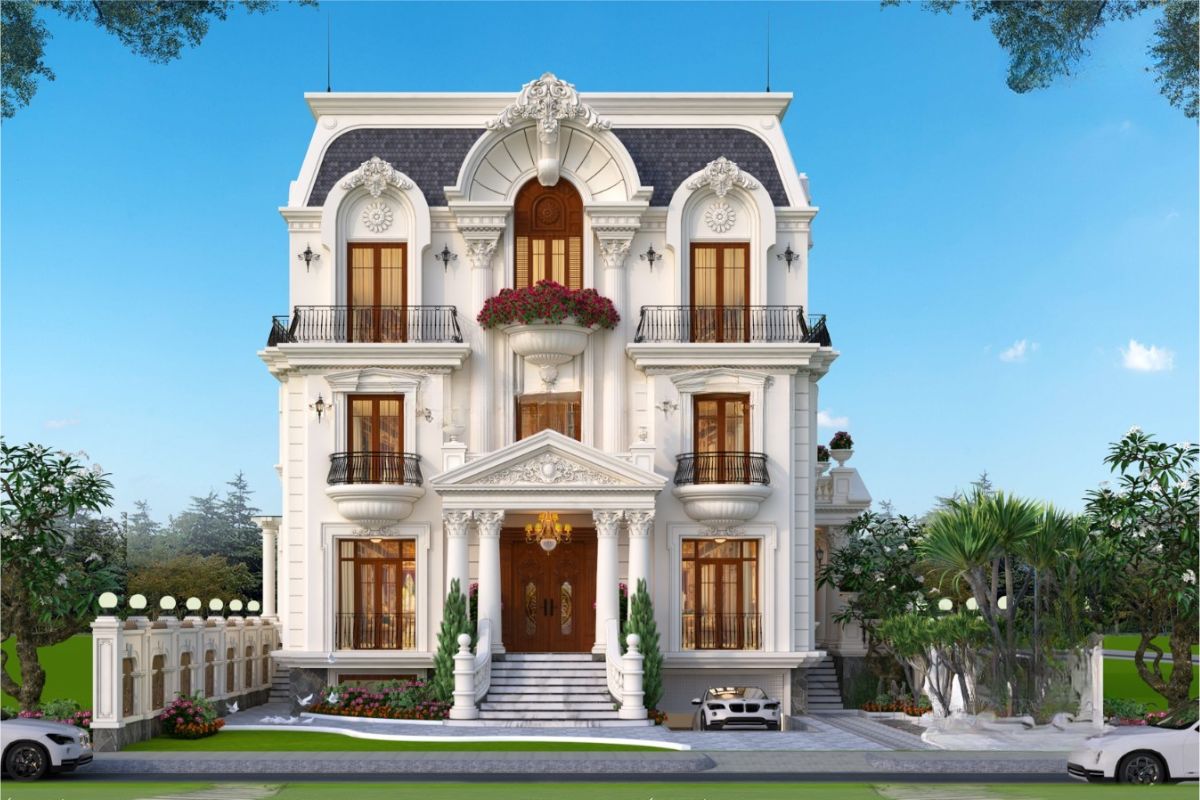 Biệt thự 3 tầng có gara hầm là giải pháp tối ưu diện tích cho những khu đất đô thị cần ưu tiên không gian sinh hoạt tầng nổi (Ảnh: Sưu tầm)