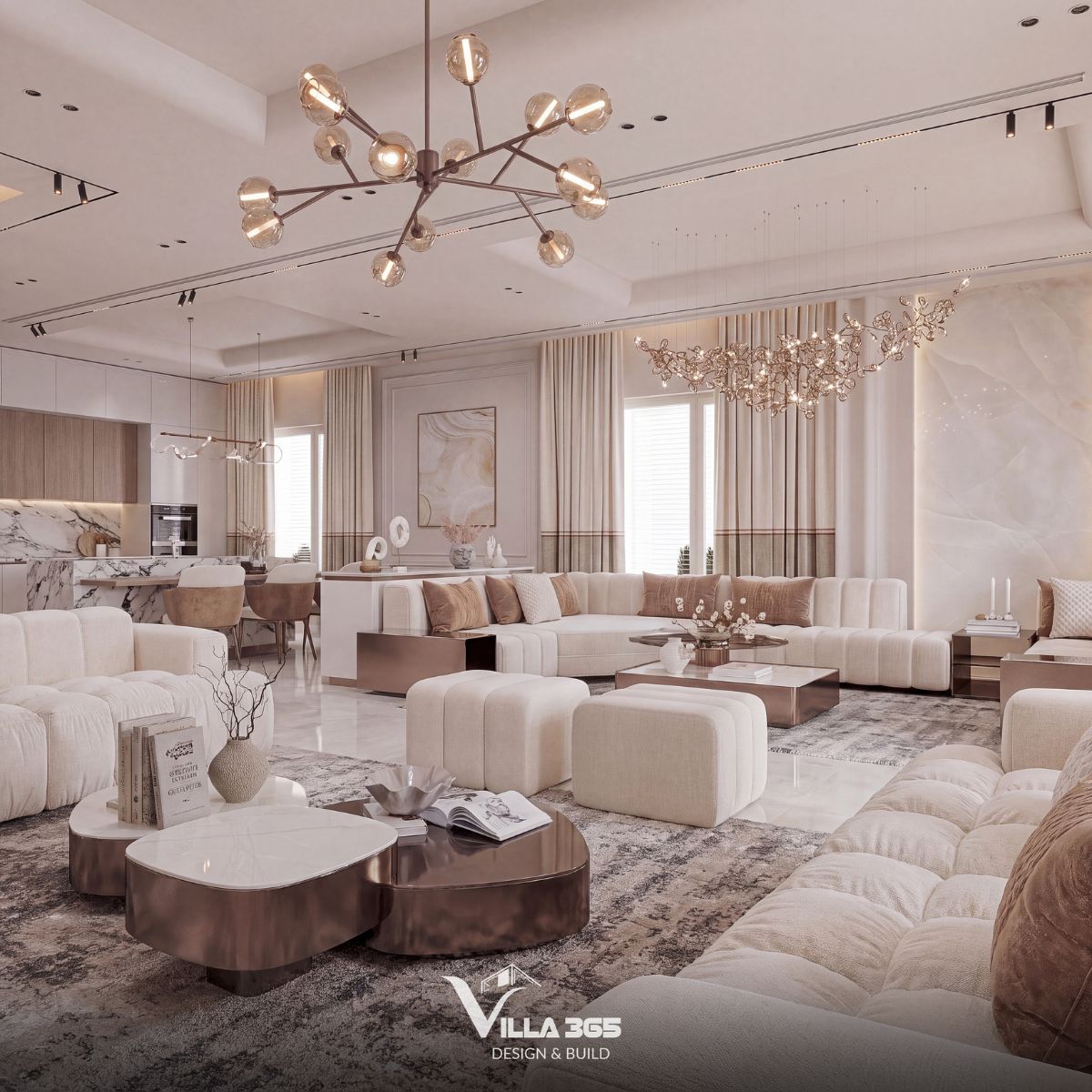 Thiết kế nội thất Grace Villa - Ốc đảo thanh lịch giữa phố thị nhộn nhịp 2 Việc loại bỏ những lớp tường chia cắt giúp mặt bằng Grace Villa được giải phóng, mở rộng tầm nhìn và tạo nên dòng lưu chuyển liền mạch giữa các không gian