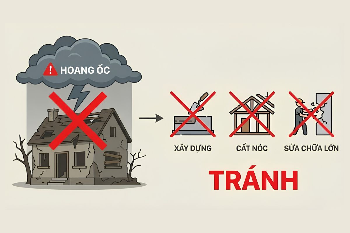 Hoang Ốc là gì? Cách tính & Bảng tra cứu 6 cung Hoang Ốc chuẩn nhất 6 Những hạng mục sửa chữa nội thất nhỏ thường không được xem tương đương với việc động thổ xây mới khi xét hạn Hoang Ốc (Ảnh: Sưu tầm)