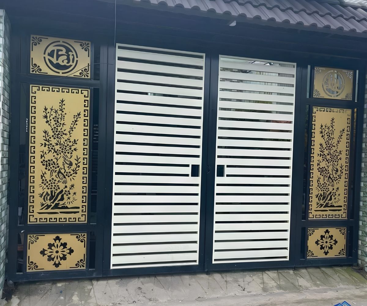 50+ Mẫu Cổng Biệt Thự Đẹp Sang Trọng 2026 21 Bản vẽ cổng biệt thự CNC cần tính toán hệ khung và độ dày vật liệu phù hợp với kích thước cánh (Ảnh: Sưu tầm)