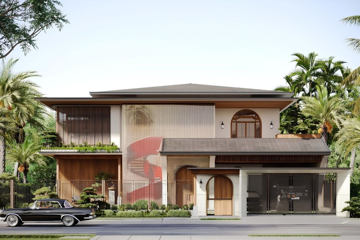 Thiết kế biệt thự 2 tầng Cần Thơ là lựa chọn phù hợp để cân bằng diện tích sử dụng, sân vườn và nhu cầu của gia đình (Ảnh: Sưu tầm)