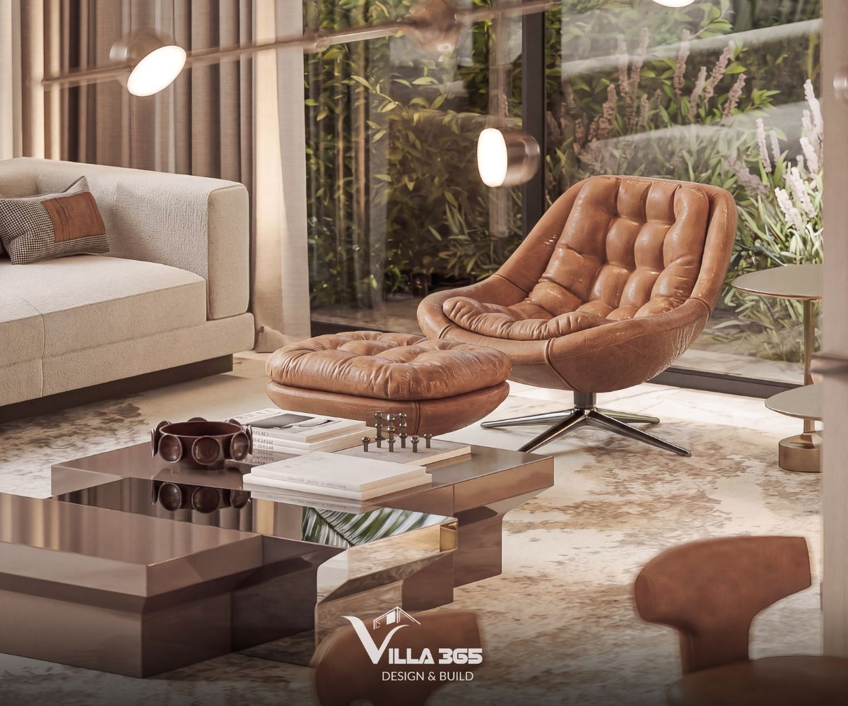 Thiết kế nội thất Amber Villa – “Chiếc hộp trang sức” lấp lánh giữa phố thị 12 Sắc nâu caramel điểm xuyết trên đồ nội thất gợi liên tưởng đến màu hổ phách dưới ánh sáng