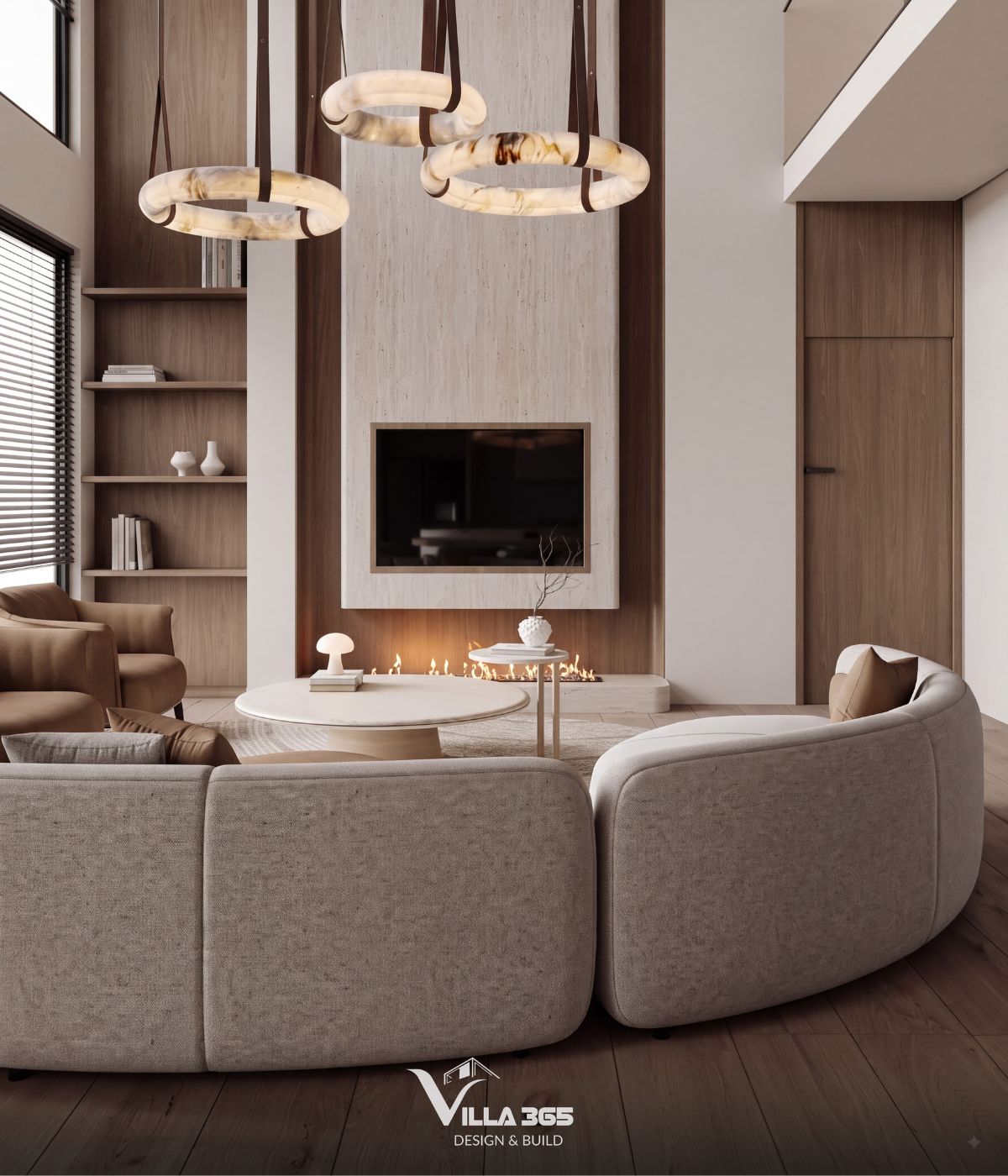 Thiết kế nội thất Azure Villa – Biệt thự 4 tầng mang cảm hứng và hoài niệm từ đại dương xanh 2 Bảng màu beige, kem và nâu đất được sử dụng làm chủ đạo, gợi vẻ đẹp nguyên bản của cát và đá ven biển, đồng thời tạo cảm giác ấm áp, vững chãi