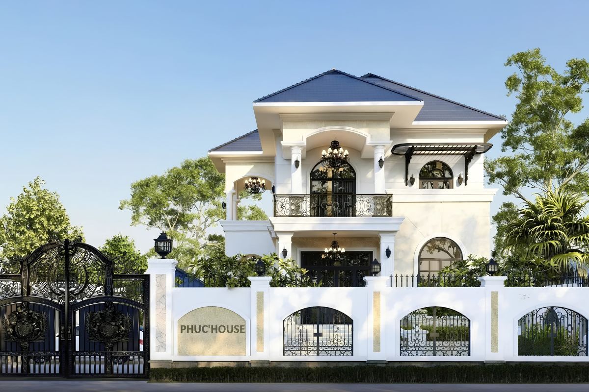 35+ Mẫu Biệt Thự 2 Tầng 10×20m Mái Nhật Đẹp Kèm Bản Vẽ Công Năng 24 Mẫu biệt thự 2 tầng 10x20m mái Nhật 5 phòng ngủ với khối nhà rộng và kiến trúc vững chãi (Ảnh: Sưu tầm)
