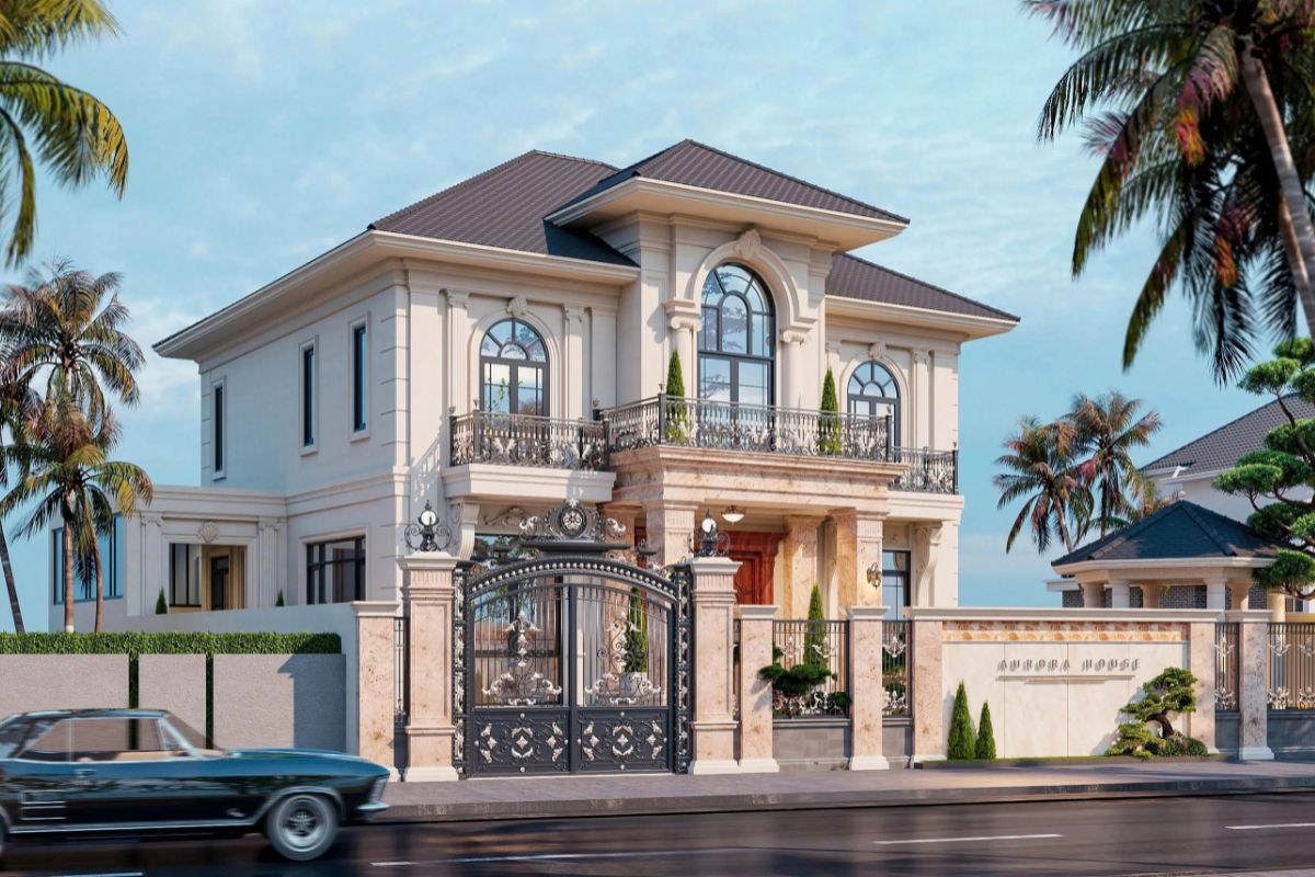 35+ Mẫu Biệt Thự 2 Tầng 10×20m Mái Nhật Đẹp Kèm Bản Vẽ Công Năng 30 Biệt thự 2 tầng 10x20m mái Nhật 5 phòng ngủ có kiến trúc đồng bộ và tỷ lệ hài hòa (Ảnh: Sưu tầm)