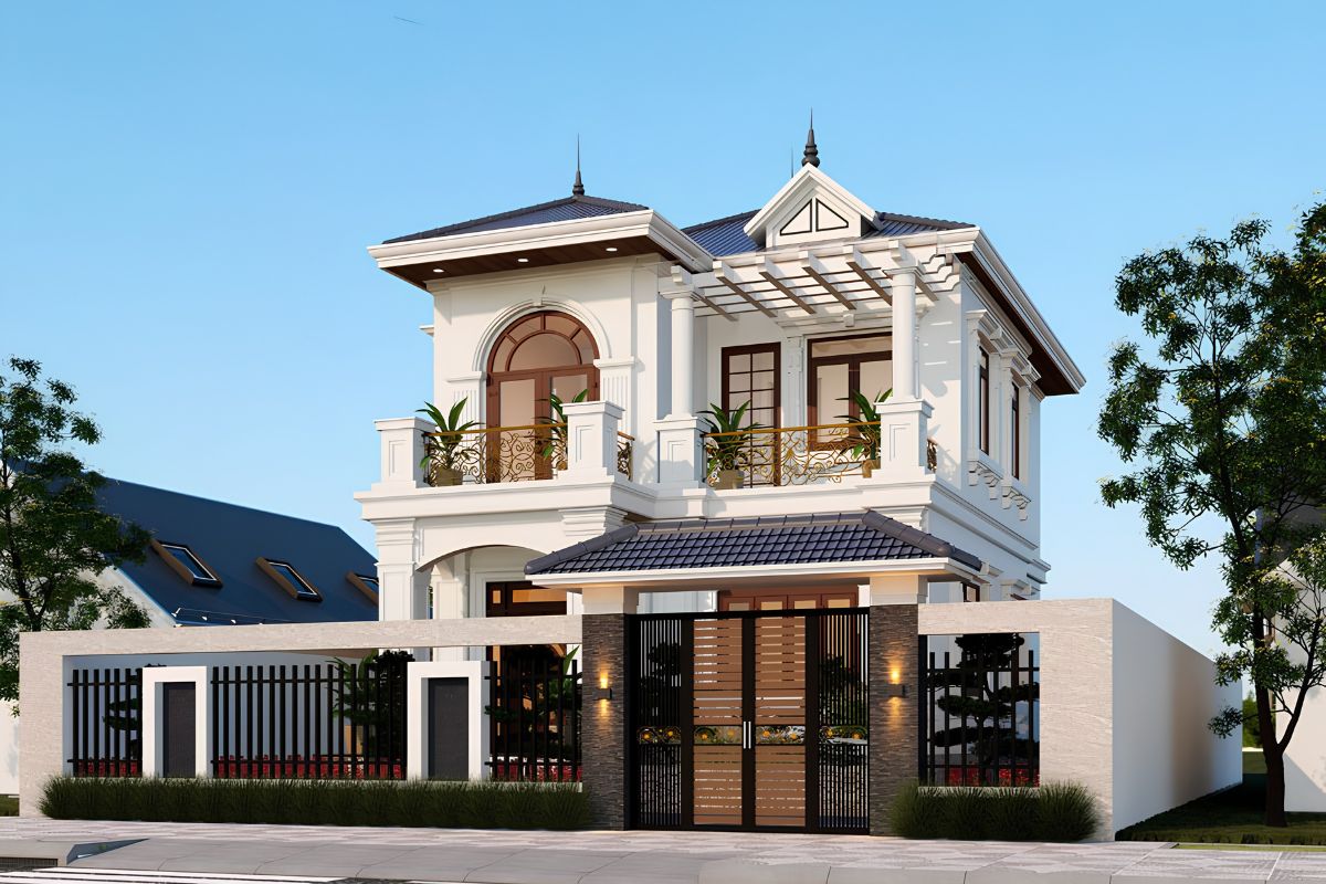 Biệt thự mini 2 tầng 3 phòng ngủ diện tích 80–100m²/sàn tối ưu công năng trên những khu đất vừa phải  (Ảnh: Sưu tầm)