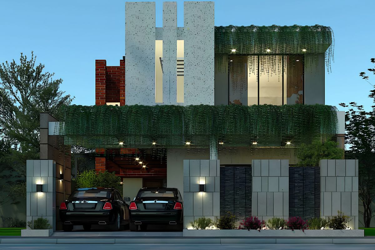 Gara biệt thự 2 tầng cần được bố trí hợp lý về kích thước, lối tiếp cận, thông gió và an toàn sử dụng  (Ảnh: Sưu tầm)