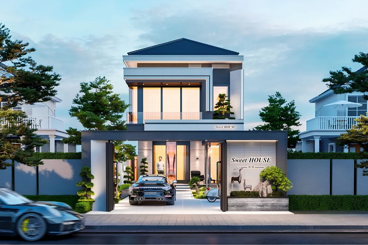 20+ Mẫu Biệt Thự 2 Tỷ Đẹp, Kèm Dự Toán Chi Phí 2026 29 Cân đối ngân sách xây biệt thự 2 tỷ giữa chi phí hoàn thiện nội thất, sân vườn và các hạng mục phụ trợ (Ảnh: Sưu tầm)