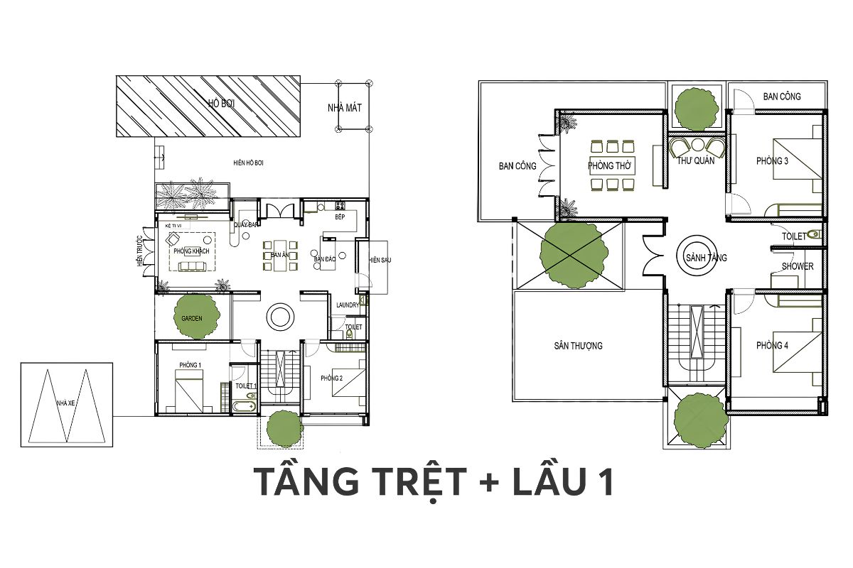 20+ Mẫu Biệt Thự 2 Tỷ Đẹp, Kèm Dự Toán Chi Phí 2026 32 Mẫu biệt thự 2 tỷ 4 phòng ngủ với công năng tiện nghi, đáp ứng nhu cầu gia đình nhiều thế hệ (Ảnh: Sưu tầm)