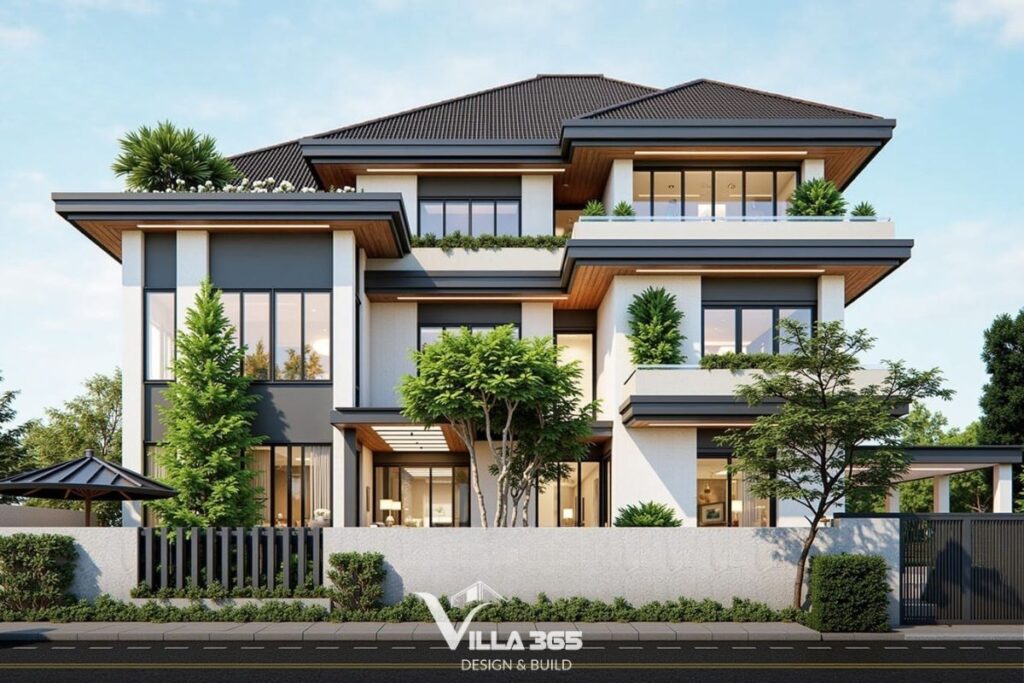 biệt thự 3 tầng 4 phòng ngủ