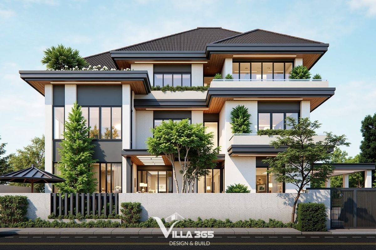 biệt thự 3 tầng 4 phòng ngủ