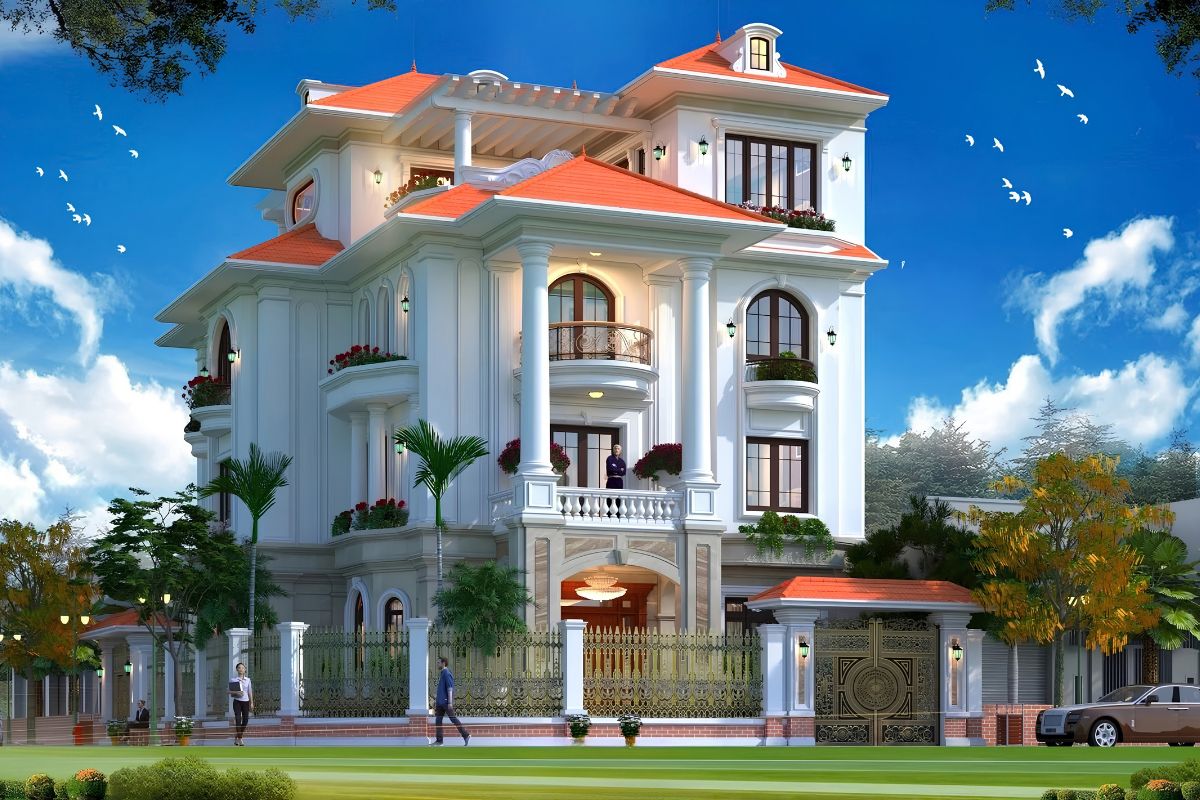 Mặt tiền rộng 30–35m giúp thiết kế biệt thự 600m2 dễ phân chia các khối kiến trúc theo tỷ lệ cân đối  (Ảnh: Sưu tầm)