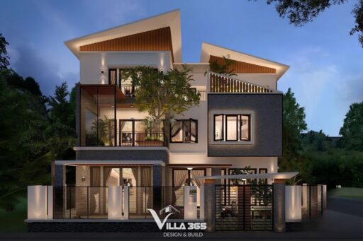 biệt thự mái lệch