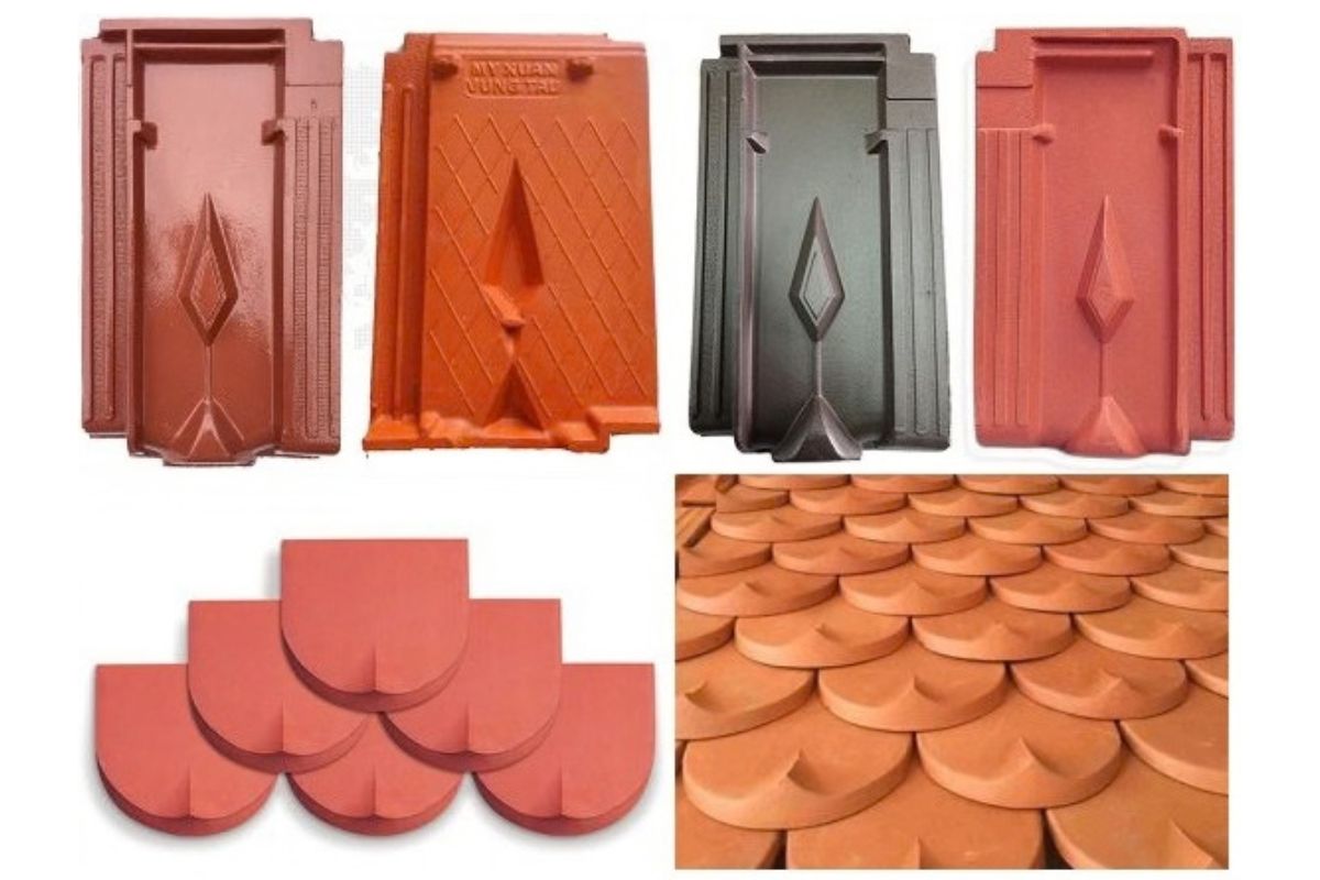 Ngói đất nung mang sắc đỏ tự nhiên, đặc biệt phù hợp với biệt thự mái ngói đỏ phong cách truyền thống và nhà vườn  (Ảnh: Sưu tầm)