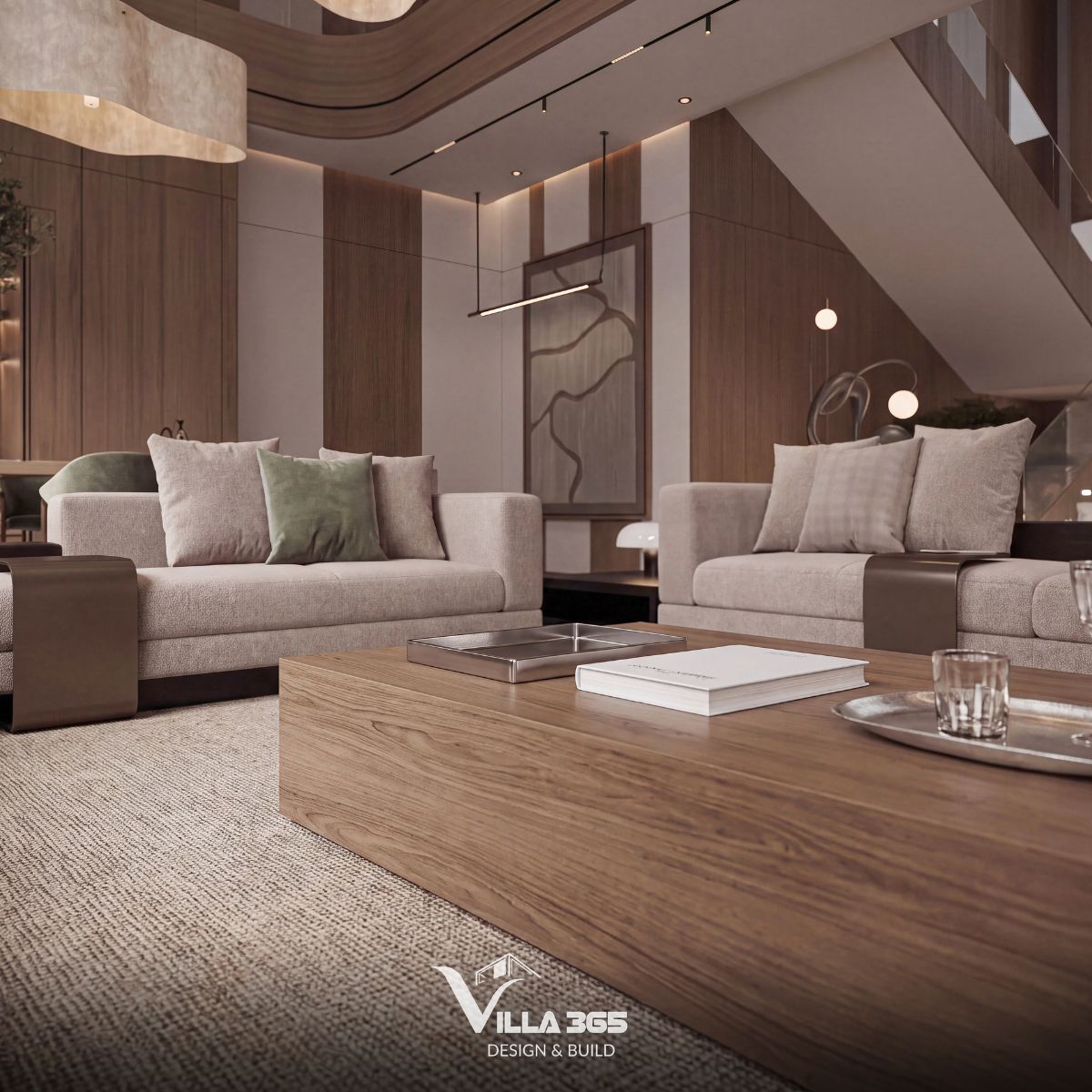 Thiết kế nội thất Mỹ Villa: Chạm vào an yên 5 Màu sage (xanh xô thơm) và màu sẫm kim loại điểm xuyết trong không gian