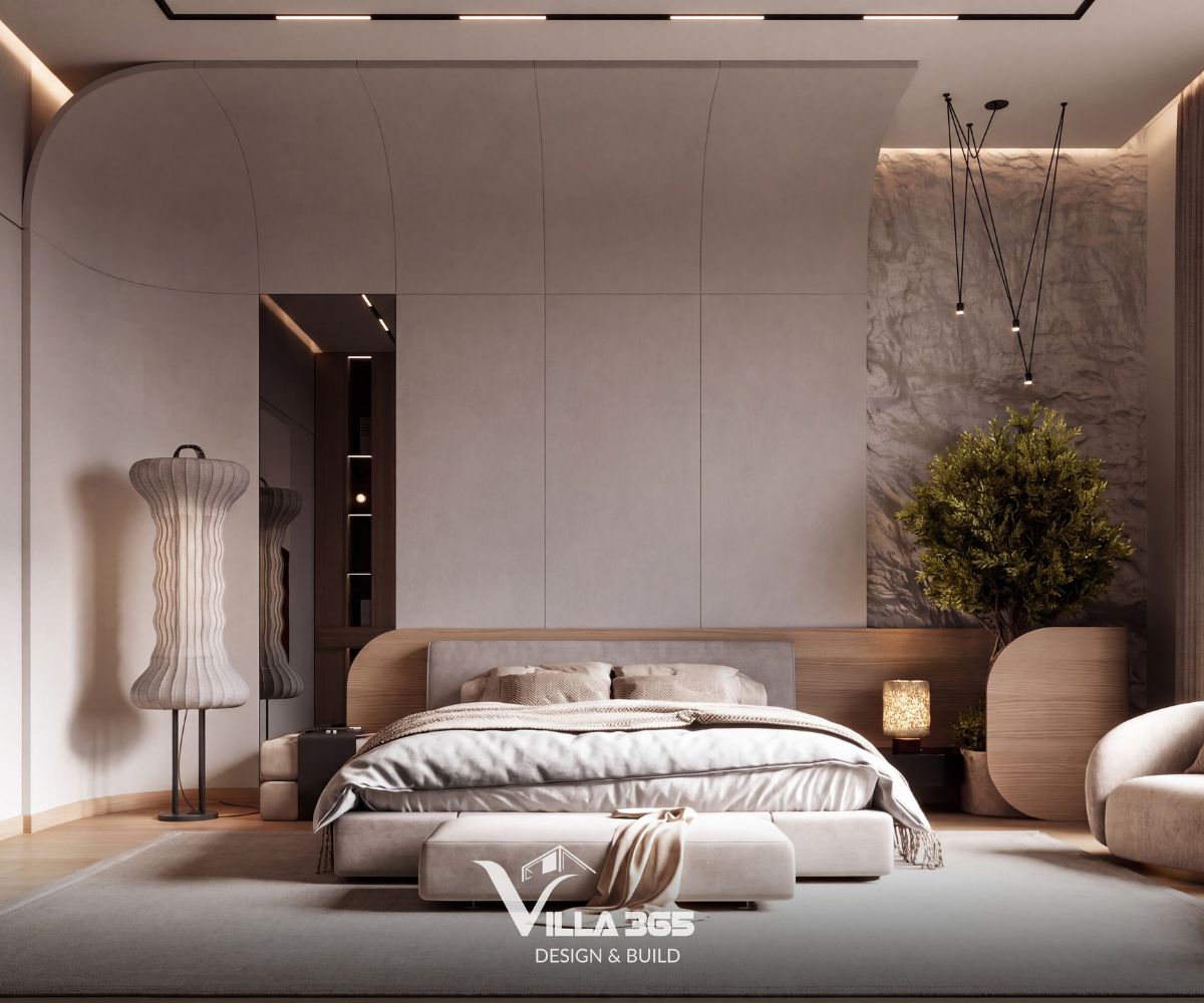 Thiết kế nội thất Mỹ Villa: Chạm vào an yên 9 Những đường bo cong tôn lên nét hiện đại và mềm mại cho căn phòng