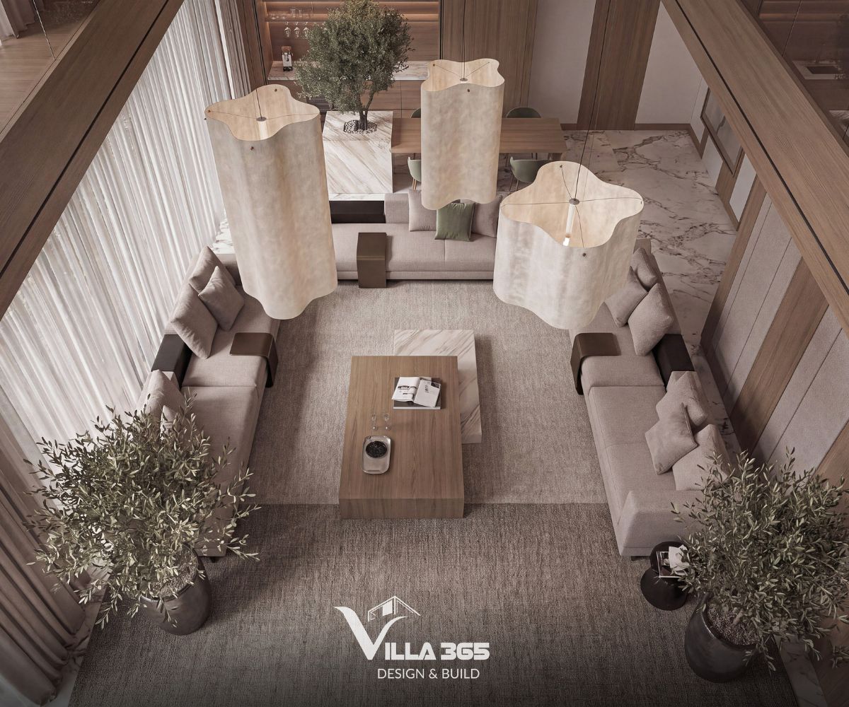 Thiết kế nội thất Mỹ Villa: Chạm vào an yên 10 Cây xanh tô điểm cho không gian phòng khách