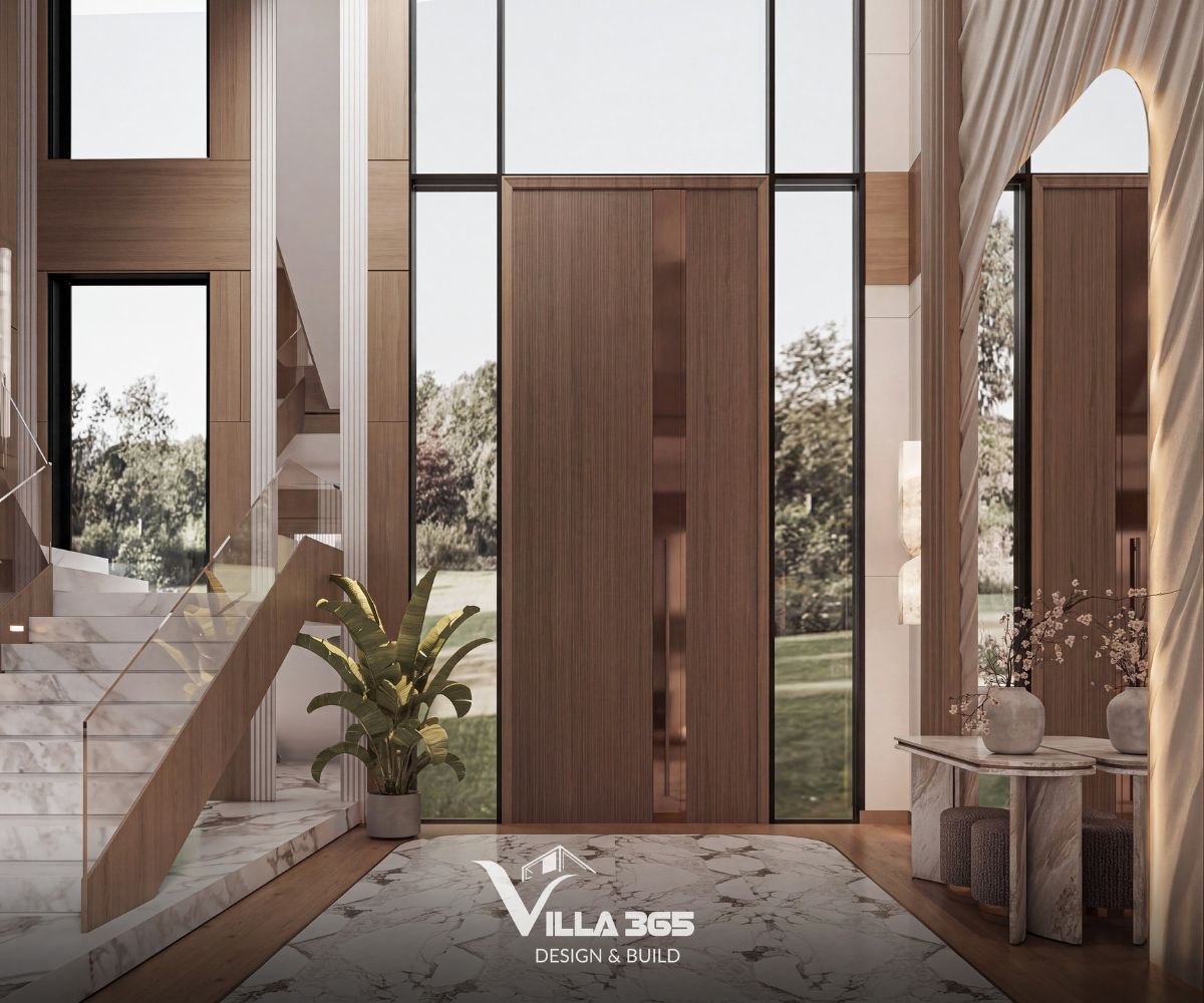 Thiết kế nội thất Mỹ Villa: Chạm vào an yên 16 Những cửa kính lớn kết nối không gian bên trong với thế giới bên ngoài