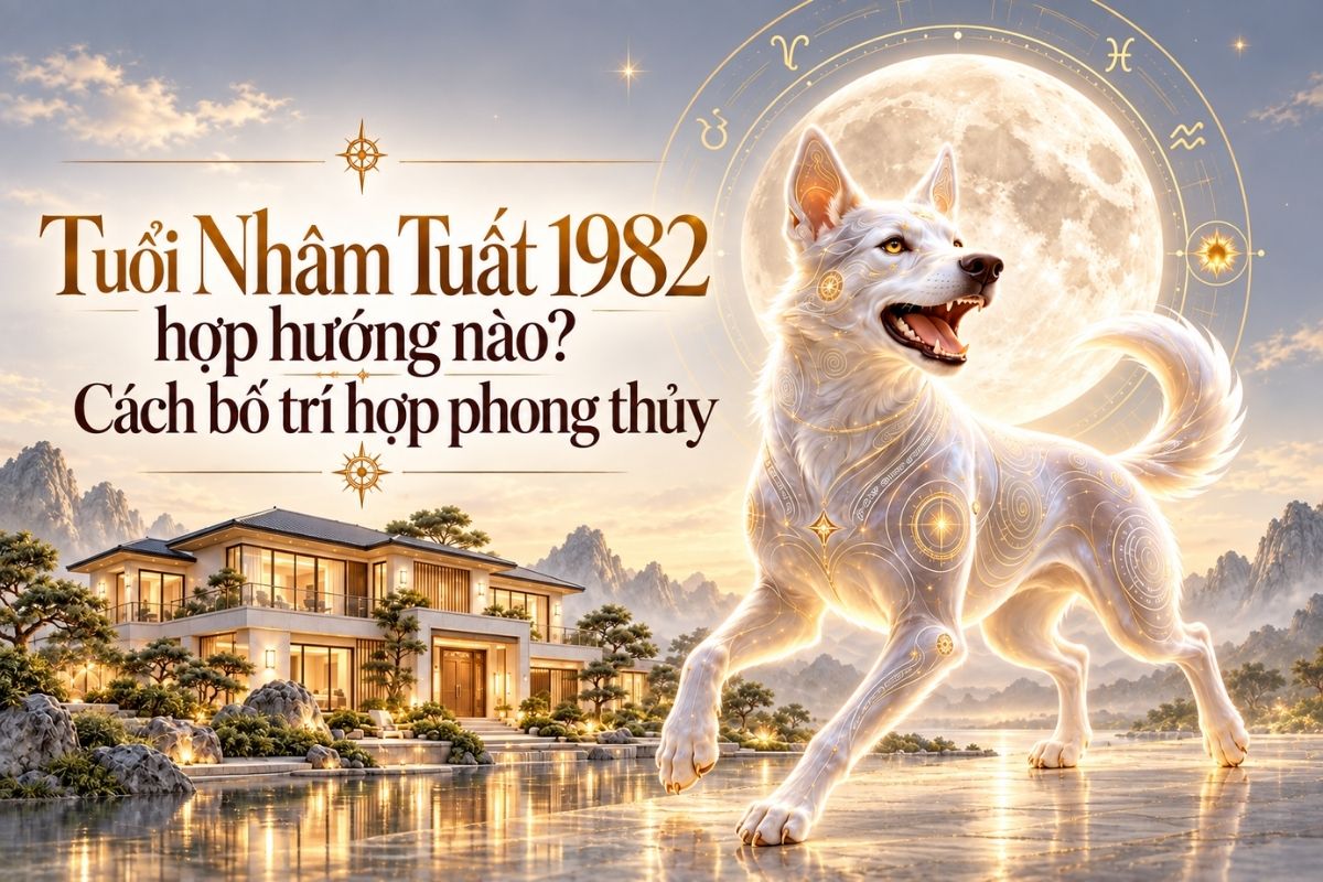 Tuổi Nhâm Tuất 1982 hợp hướng nào? Cách bố trí hợp phong thủy 1 Tuổi Nhâm Tuất 1982 nam và nữ mạng có nhóm hướng tốt khác nhau theo cung phi Bát Trạch (Ảnh: Sưu tầm)