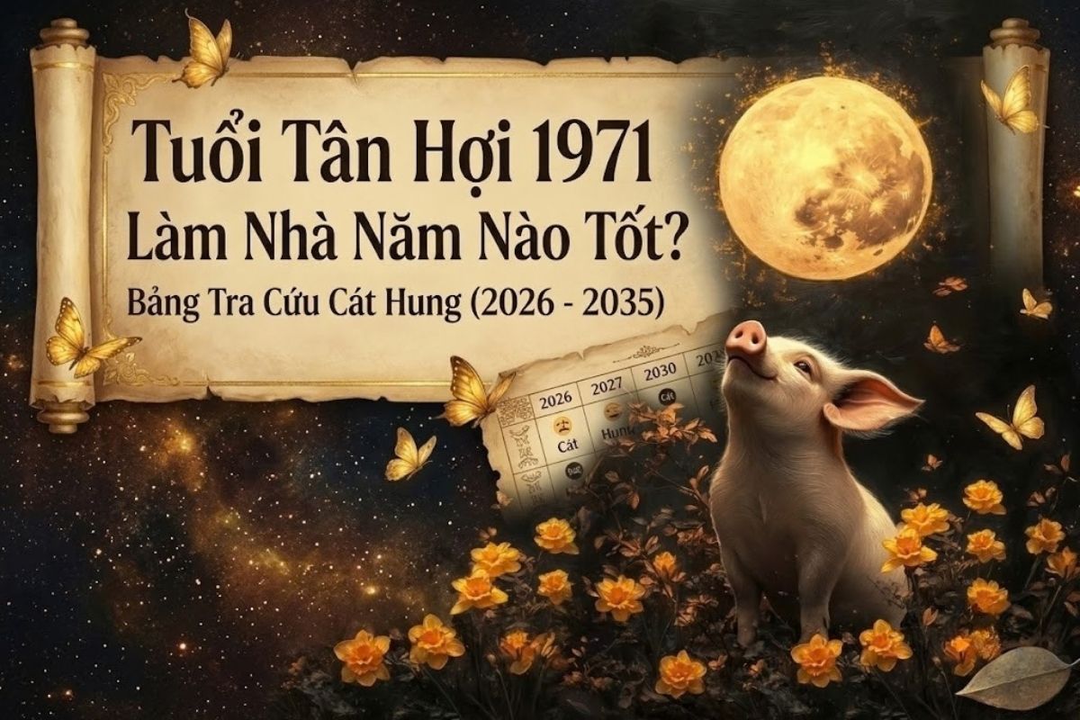 Tuổi Tân Hợi 1971 làm nhà năm nào tốt là câu hỏi nhiều gia chủ quan tâm khi lên kế hoạch xây dựng và lựa chọn thời điểm khởi công phù hợp  (Ảnh: Sưu tầm)